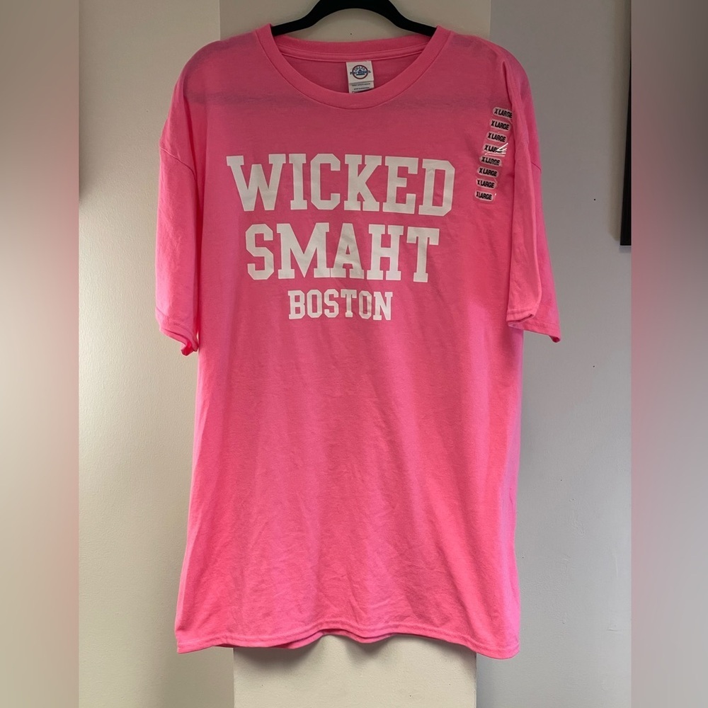 Wicked Smaht Boston Tee in Hot Pink XL unisex NWT